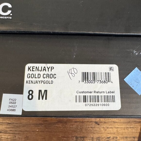 INC Kenjay Gold Crocodile Embossed D'orsay Pumps.  Size 8.  EUC. - Picture 6 of 6